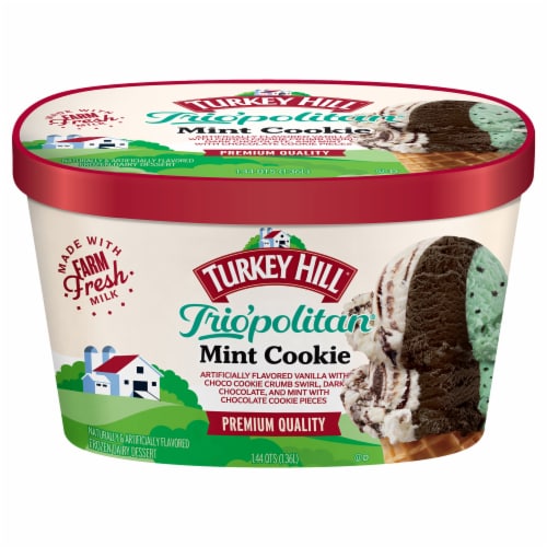 Turkey Hill® Triopolitan® Mint Cookie Ice Cream Perspective: front