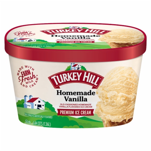 Turkey Hill® Homemade Vanilla Ice Cream Tub Perspective: front