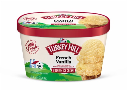 Turkey Hill French Vanilla Premium Ice Cream Tub Perspective: front