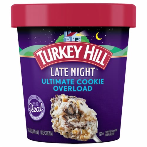 Turkey Hill® Late Night™ Ultimate Cookie Overload Ice Cream Pint Perspective: front