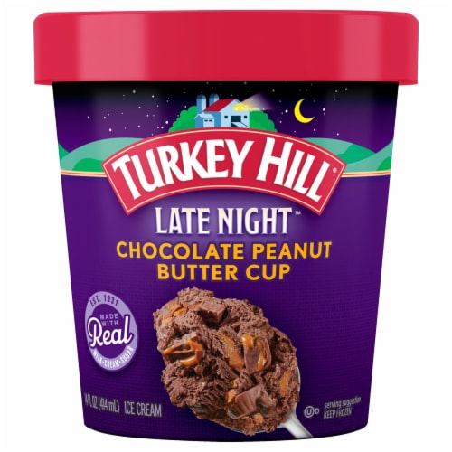 Turkey Hill® Late Night™ Chocolate Pecan Ice Cream Pint Perspective: front
