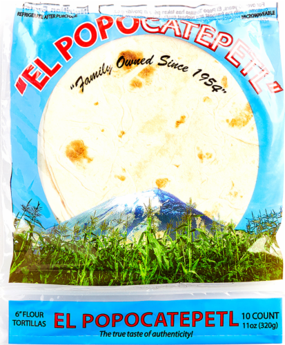 El Popocatepetl Flour Tortilla 6" Perspective: front