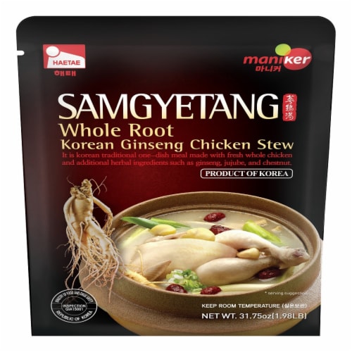 Maniker Korean Samgyetang - Traditional Chicken Stew with Whole Root Ginseng Perspective: front