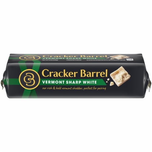 Cracker Barrel Vermont Sharp White Cheddar Cheese Block Perspective: front