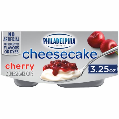 Philadelphia Cherry Cheesecake Cups, Pack, Cups Perspective: front