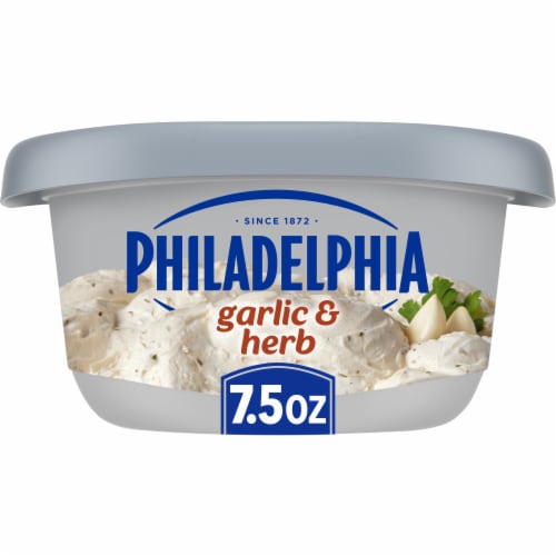 Philadelphia Garlic & Herb Cream Cheese Spread Perspective: front