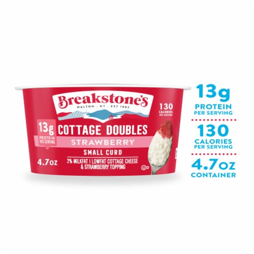 Breakstone's Cottage Doubles Strawberry & Lowfat Cottage Cheese Perspective: front