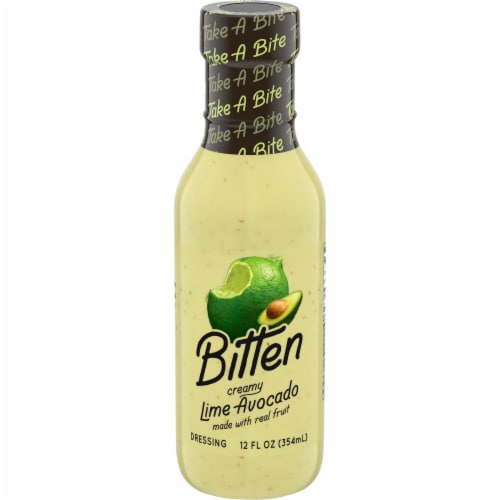 Bitten Creamy Lime Avocado Dressing with Real Fruit Perspective: front