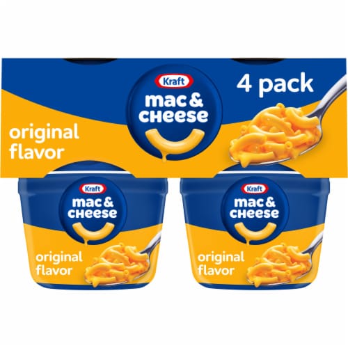 Kraft Original Mac N Cheese Macaroni and Cheese Cups Easy Microwavable  Dinner, 4 ct - Kroger