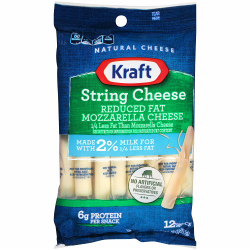 Kraft 2% Mozzarella String Cheese Perspective: front