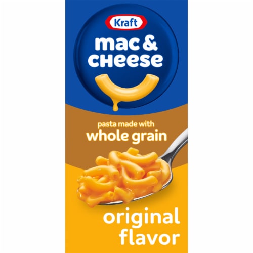 Kraft Original Mac N Cheese Macaroni and Cheese Dinner with Whole Grain Pasta Perspective: front