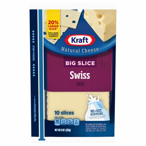 Kraft Big Slice Swiss Cheese Slices Perspective: front