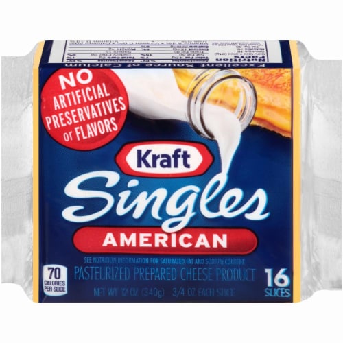 Kraft American Cheese Singles Perspective: front