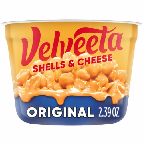 Velveeta Shells and Cheese Macaroni and Cheese Cups Easy Microwavable Dinner Perspective: front