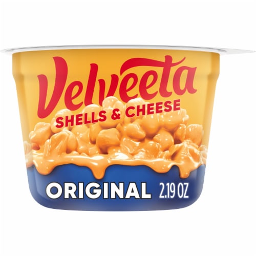 Velveeta Shells and Cheese Macaroni and Cheese Cups Easy Microwavable Dinner Perspective: front