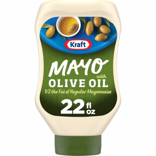 Kraft Mayo with Olive Oil Reduced Fat Mayonnaise Perspective: front