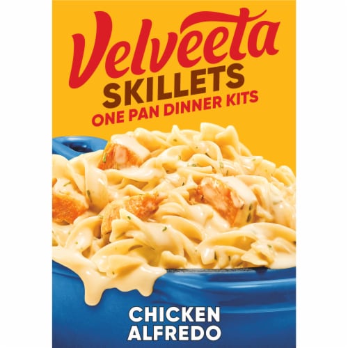 Velveeta Skillets Chicken Alfredo One Pan Dinner Kit, Box Perspective: front