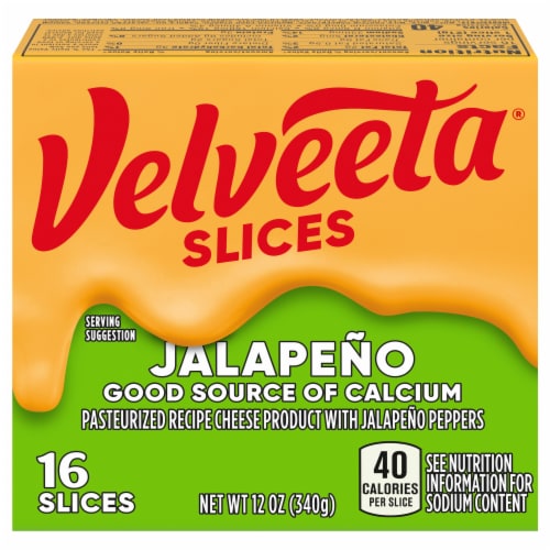 Velveeta Jalapeno Cheese Slices Perspective: front