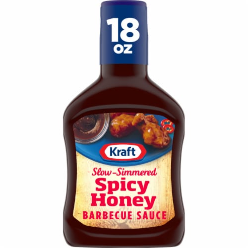 Kraft Spicy Honey Slow-Simmered BBQ Sauce Perspective: front