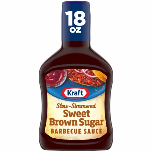 Kraft Sweet Brown Sugar Slow-Simmered BBQ Barbeque Sauce Perspective: front