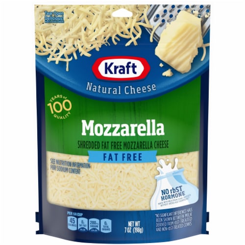 Kraft Mozzarella Fat Free Shredded Cheese Perspective: front