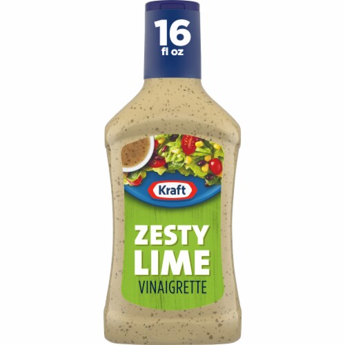 Kraft Zesty Lime Vinaigrette Salad Dressing Perspective: front