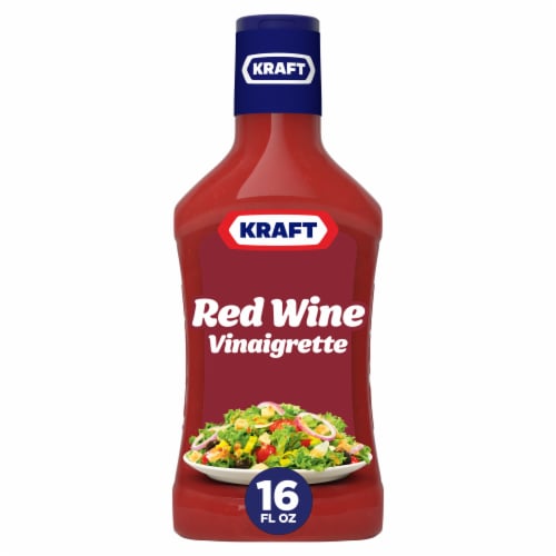 Kraft Red Wine Vinaigrette Salad Dressing Perspective: front