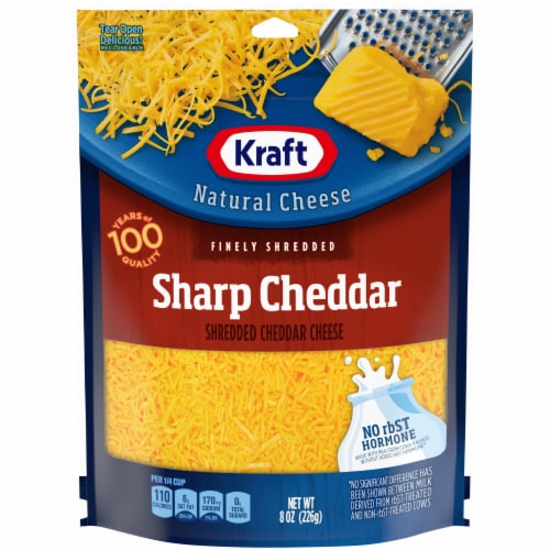 Kraft Sharp Cheddar Finely Shredded Cheese Perspective: front