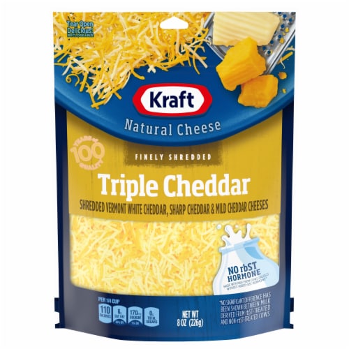 Calories in Kraft Finely Shredded Triple Cheddar Cheese