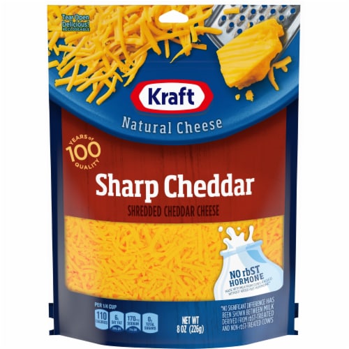 Kraft Sharp Cheddar Shredded Cheese Perspective: front