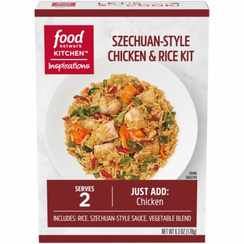 Food Network Kitchen Inspirations Spicy Szechuan-Style Chicken & Rice Meal Kit Perspective: front