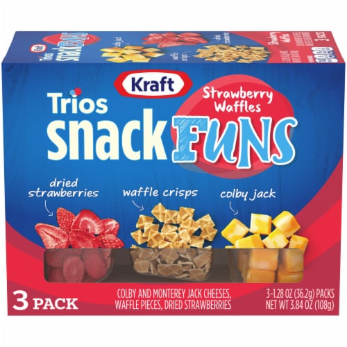 Kraft Trios SnackFuns Strawberry Waffle Snack Packs Perspective: front