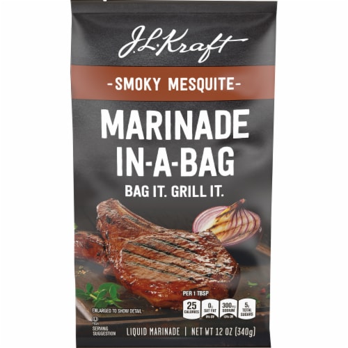 Kraft Marinade In-A-Bag Smoky Mesquite Liquid Marinade Perspective: front