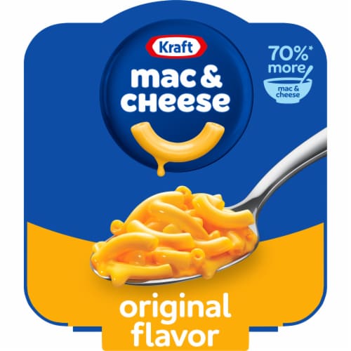 Kraft Original Mac N Cheese Macaroni and Cheese Cups Easy Microwavable Big Bowl Dinner Perspective: front