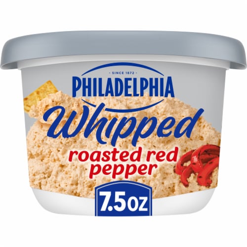 Philadelphia Roasted Red Pepper Whipped Cream Cheese Spread Perspective: front