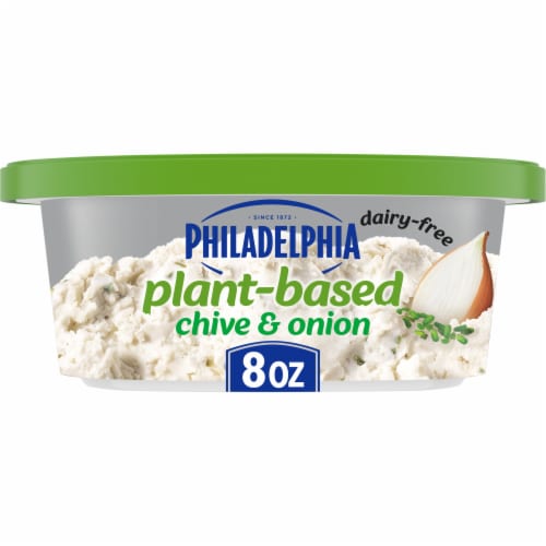 Philadelphia Plant-Based Dairy Free Chive & Onion Cream Cheese Spread Perspective: front
