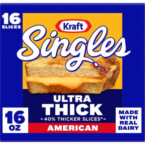 Kraft Singles Ultra Thick American Cheese Slices Perspective: front
