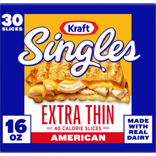 Kraft Singles Extra Thin Sliced American Cheese Perspective: front