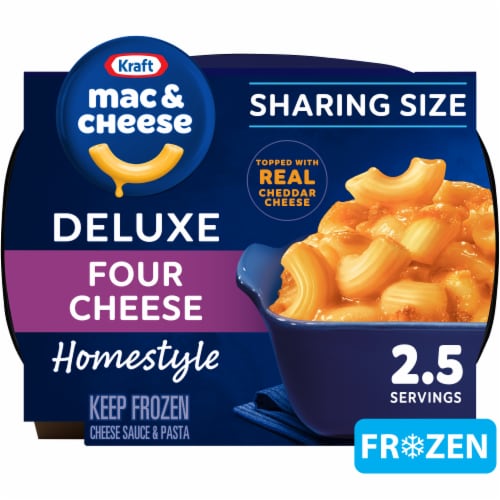 Kraft Frozen Meal Four Cheese Mac & Cheese Macaroni and Cheese Dinner Sharing Size Perspective: front