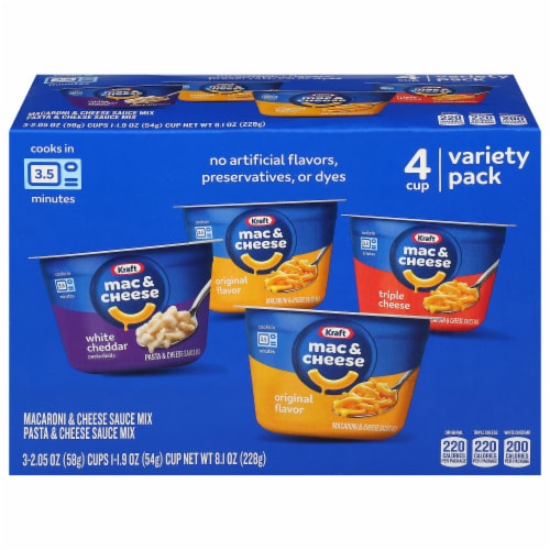 Kraft Single Serve Macaroni & Cheese Variety Pack Perspective: front