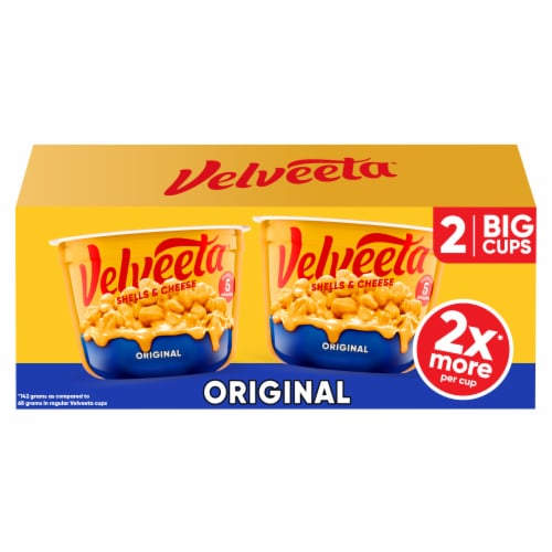 Velveeta Shells & Cheese Original Microwaveable Shell Pasta & Cheese Sauce Big Cup Perspective: front