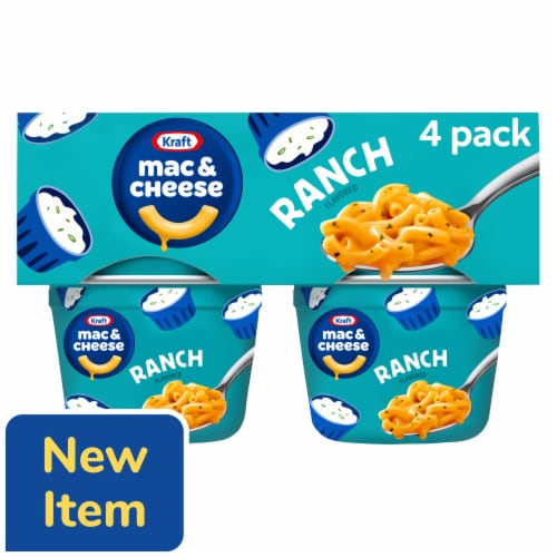 Kraft Ranch Flavored Mac & Cheese Macaroni and Cheese Dinner, Pack, Cups Perspective: front