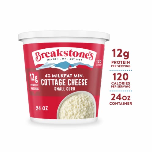 Breakstone's 4% Milkfat Min.Small Curd Cottage Cheese Perspective: front