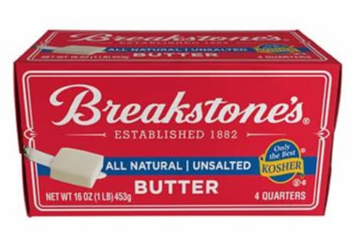 Breakstone's® Unsalted Butter Quarter Sticks Perspective: front