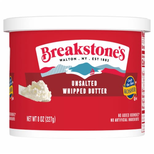 Breakstone's All Natural Unsalted Whipped Butter Tub Perspective: front