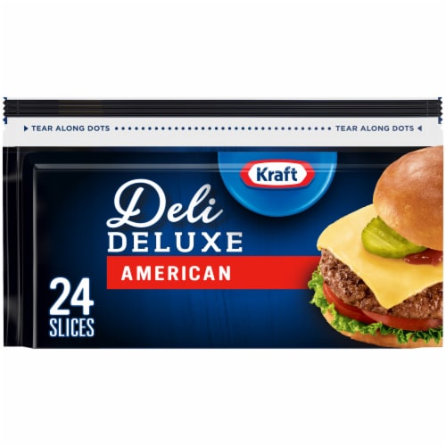 Kraft Deli Deluxe American Cheese Slices Perspective: front
