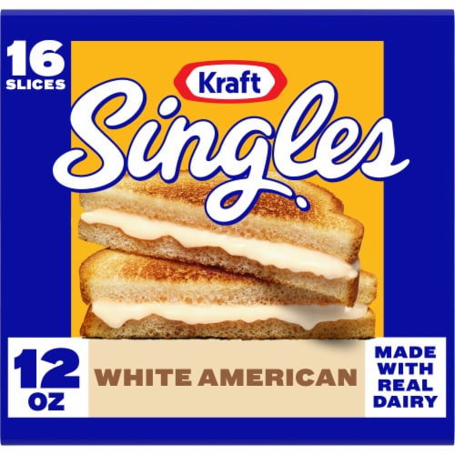 Kraft Singles White American Cheese Slices Perspective: front
