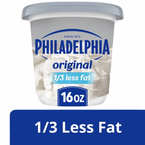 Philadelphia Reduced Fat Cream Cheese Spread with a Third Less Fat Perspective: front