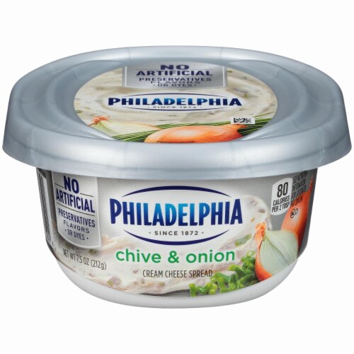 Philadelphia Chive and Onion Cream Cheese Perspective: front