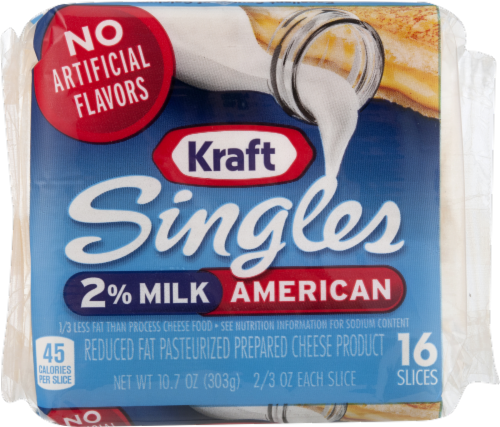 Kraft 2% Milk American Cheese Singles Perspective: front